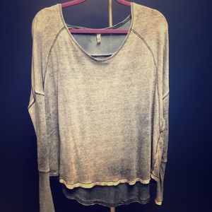 Free People oversized L/S shirt